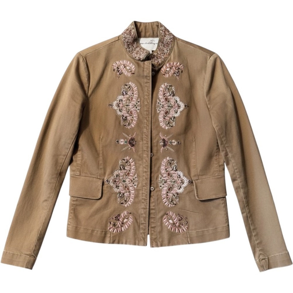 Telluride Clothing Co Jacket 4 Beaded Embroidered Cotton Twill Boho Aesthetic
